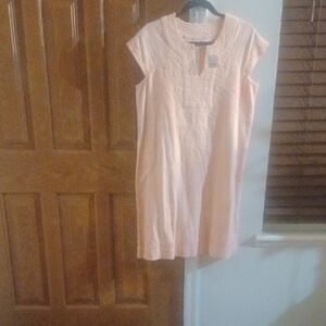 Roberta Roller Rabbit Orange and White Cap Sleeve Bib Collar Tunic